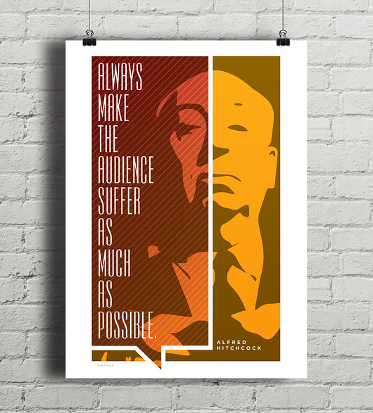 Alfred Hitchcock - plakat z cytatem minimalmill