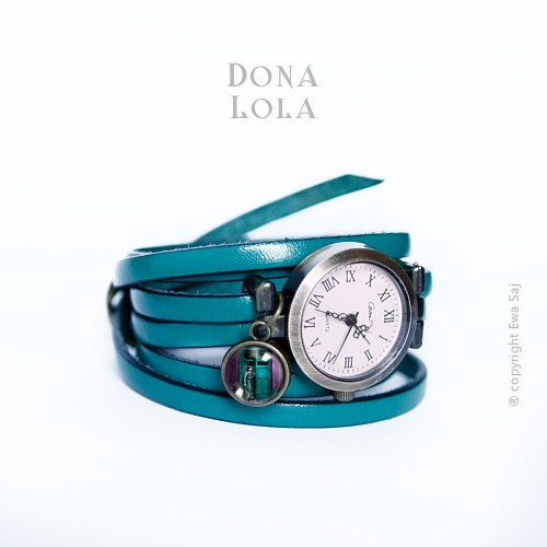 Dona Lola - bransoletka zegarek green Ewa Saj Fotografie