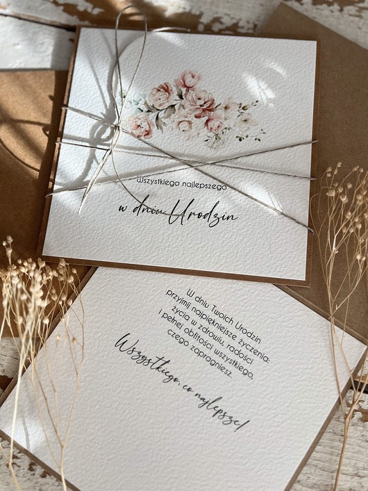 kartki scrapbooking Kartka urodzinowa z kwiatami