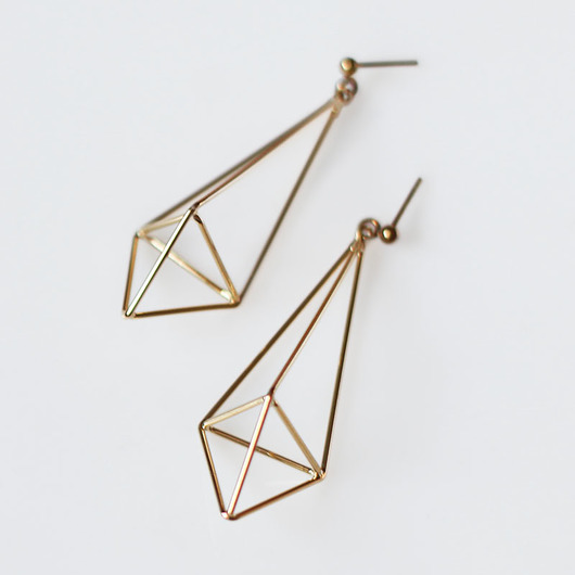 kolczyki pozłacane Kolczyki pozłacane  For the Love of Geometry