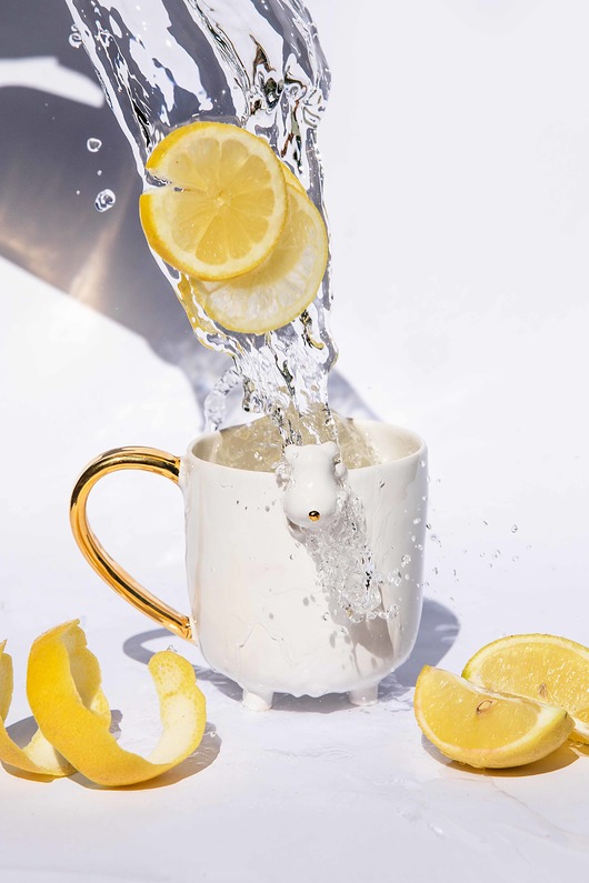 kubki Złoty Kubek z Misiem biały