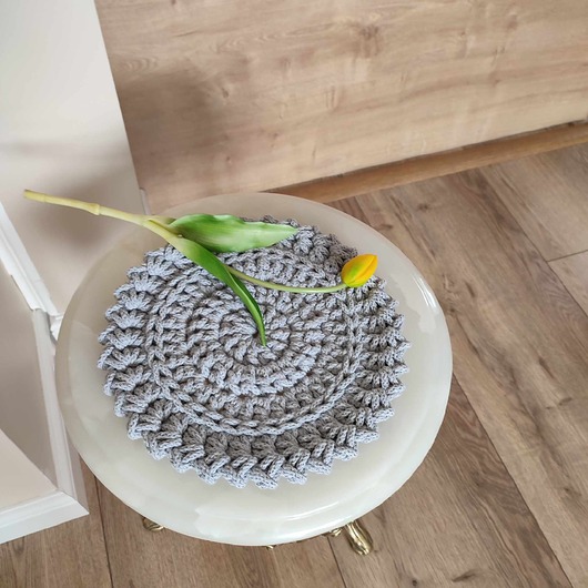 podkładki do kuchni Podkładka okrągła ze sznurka 26cm