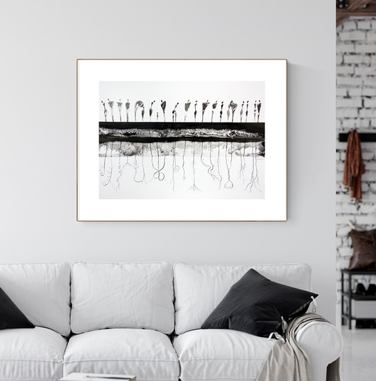 grafika 70 x 50 cm wykonana ręcznie Krystyna Siwek Art