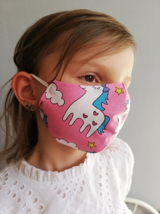 maseczki ochronne Maseczka dla dzieci 3szt wielorazowa dwuwarstwowa