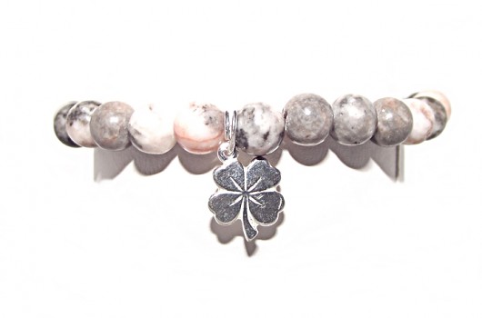 Koniczynka rose grey Czaki Bransoletki
