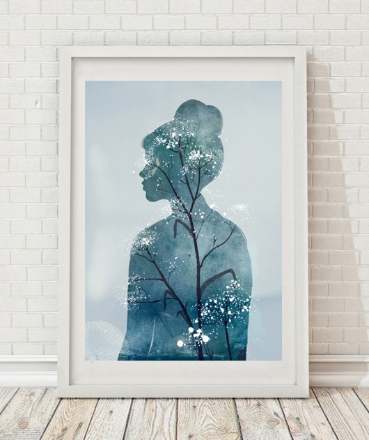grafiki i ilustracje kobieta grafika A3