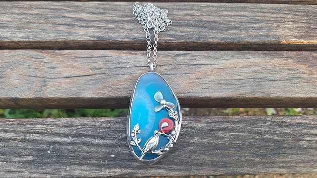 wisiory Niebieski ptak - wisiorek