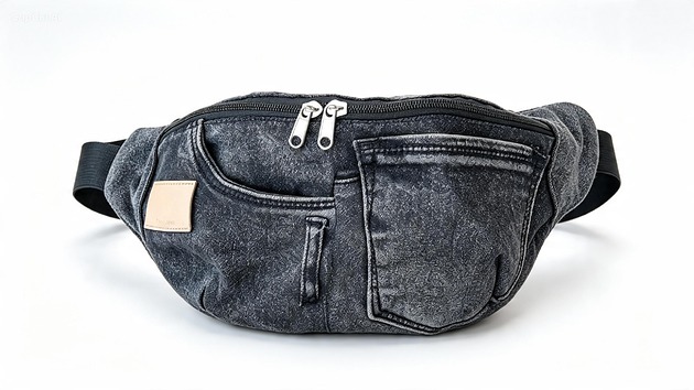 saszetka nerka Nerka czarna jeans handmade