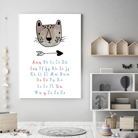 alfabet Montessori  plakat dla dzieci Plakatowka