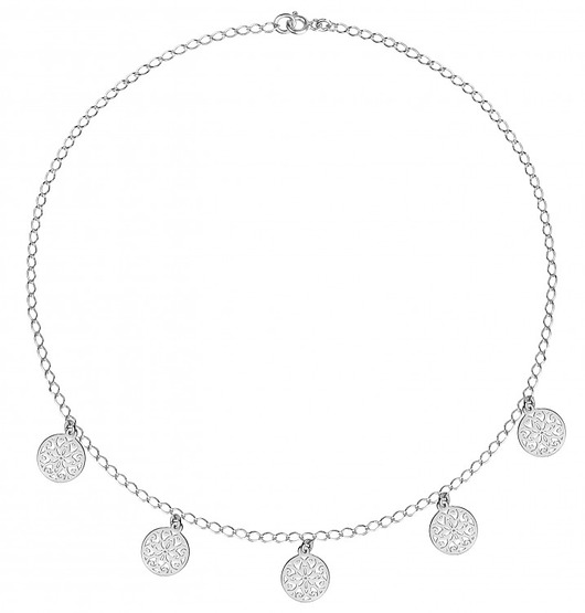 Choker - łańcuszek z rozetkami - srebro 925 Coccola JEWELLERY