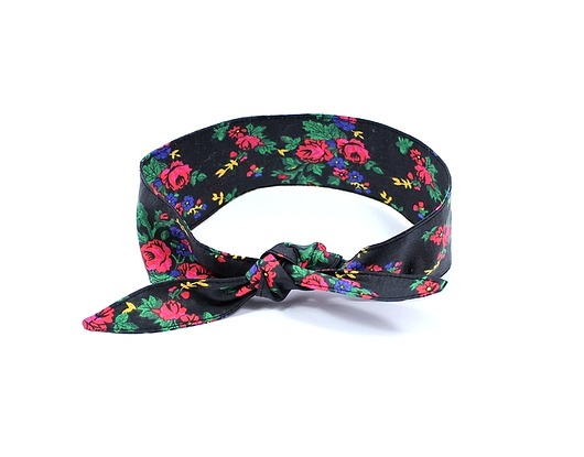Opaska pin up czarna folkowa RękaProduction