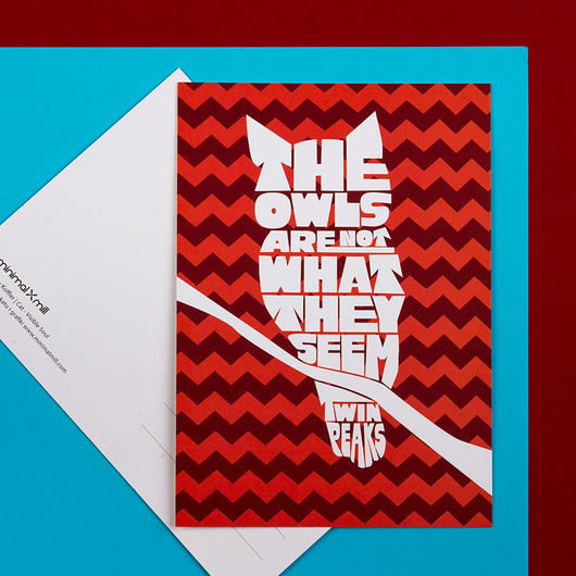 Plakat Twin Peaks - Sowa - pocztówka minimalmill
