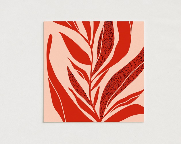 plakaty Red plant / Oryginalna grafika / poster print / plakat