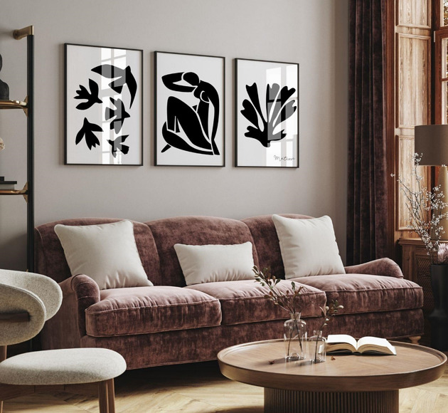 plakaty ZESTAW 3 PLAKATÓW  Matisse sztuka abstrakcyjna