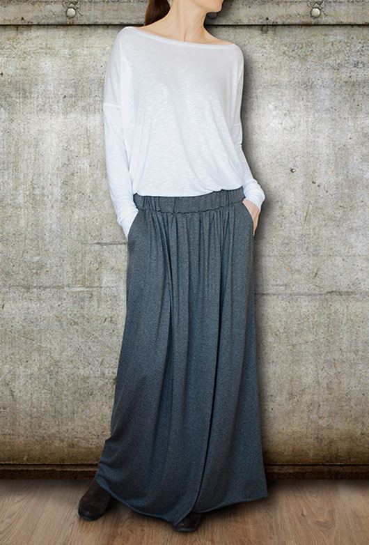 SPÓDNICA MAXI – grafit hanushka