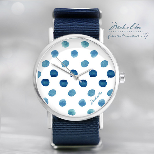 12 % taniej Watercolour dots  Watch + box Makaliboo