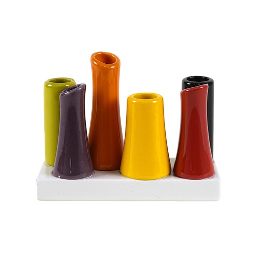 wazony Zestaw małych wazonów typu soliflor, duński design, lata 70, produkcja: Dania