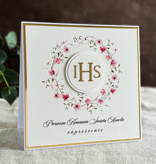 zaproszenia na komunię Zaproszenia na komunię, wzór 58D