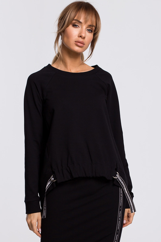 Bluza z lampasami - czarna(M-492) MOE