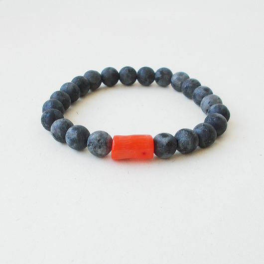 bransoletki z kamieni naturalnych Koralowa wygodna Bransoletka