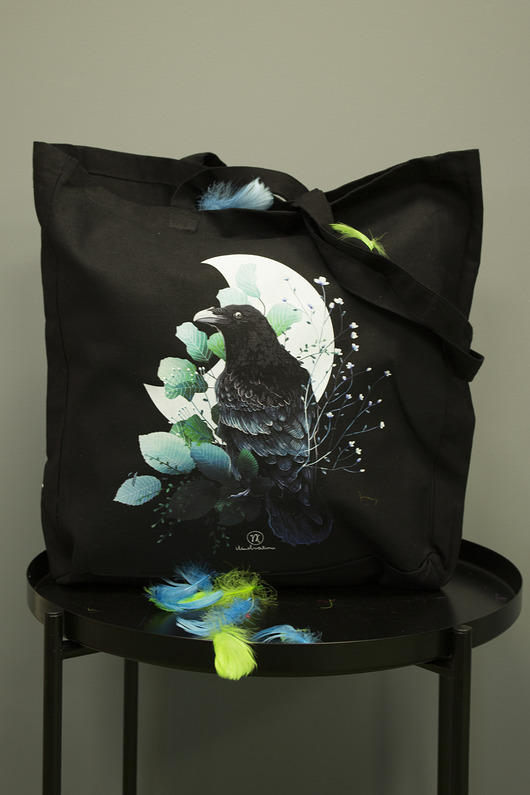 Torba bawełniana Kruk AllbagAllprints