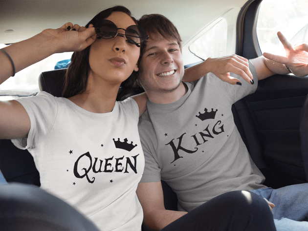 Koszulki dla pary King Queen EvienArt