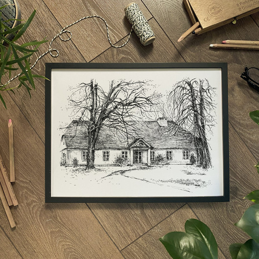 grafiki i ilustracje Dworek Fryderyka Chopina w Żelazowej Woli