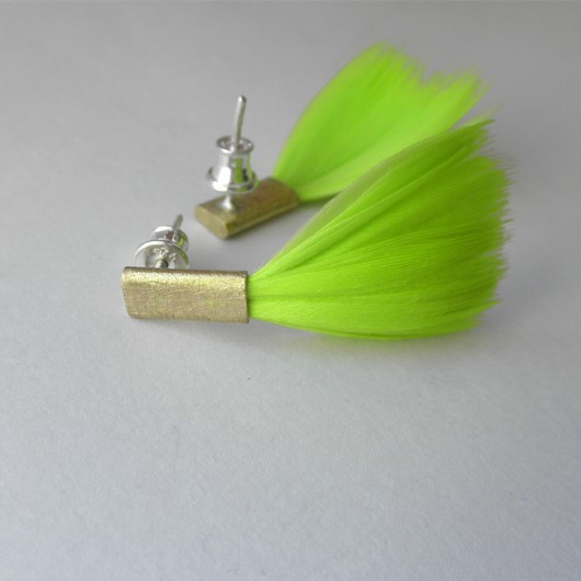 kolczyki z piórami PIÓRKO kolczyki