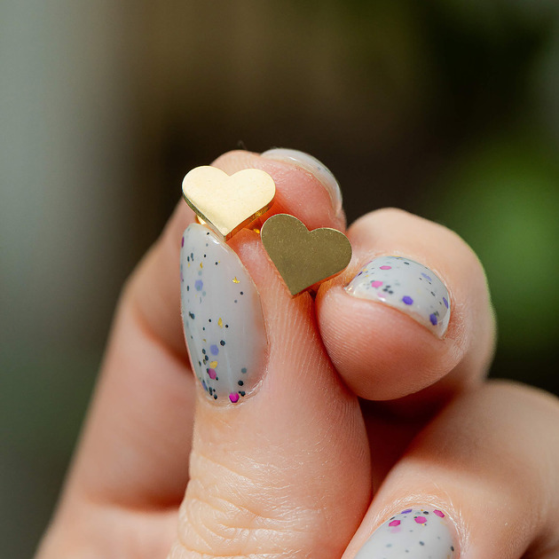 kolczyki pozłacane Kolczyki pozłacane serduszka