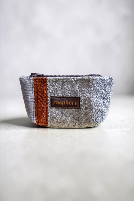 kosmetyczki Mini szara kosmetyczka patchwork