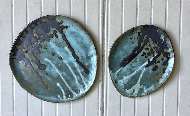 patery i talerze Komplet talerzy "Zielono mi"