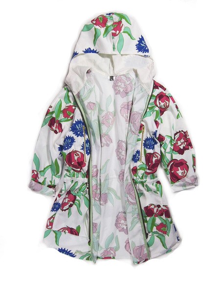 Kurtka Parka Oversize, Kwiaty, Boho I WANT APRIL