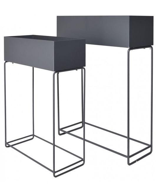 Kwietnik Metalowy 2 szt. Duży Szary MIA home