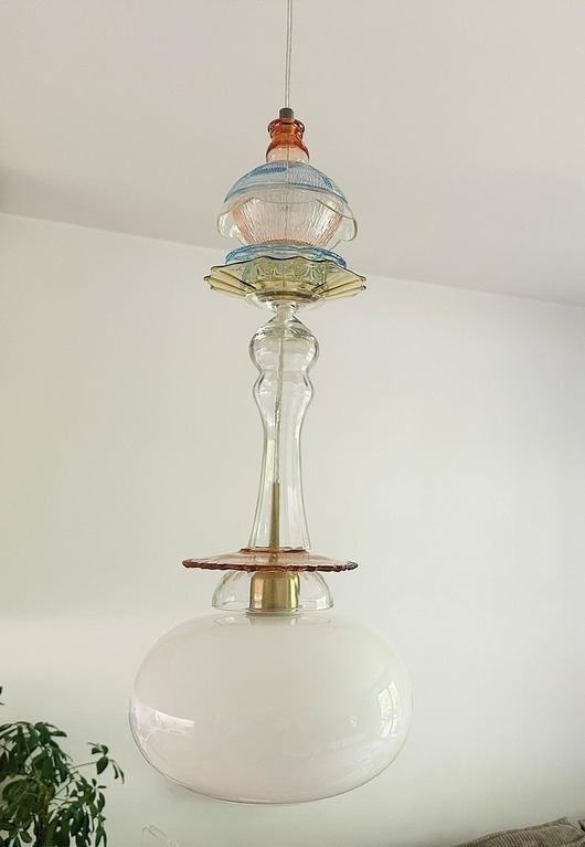 lampy wiszące Lampa wisząca szklana Pastelowy sorbet