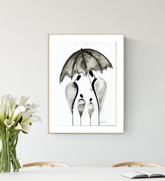 grafika 30x40 cm wykonana ręcznie Krystyna Siwek Art