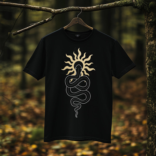 t-shirty męskie Koszulka - Alchemia Symboli, Wąż w koronie, Wężowa Madonna #15