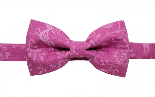 Mucha gotowa bowstyle ciemno różowa w sarny bowstyle