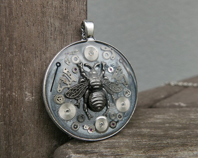 wisiory Naszyjnik  Silver Bee 16