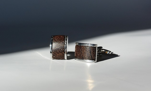 Spinki do mankietów z drewna wenge mazuni