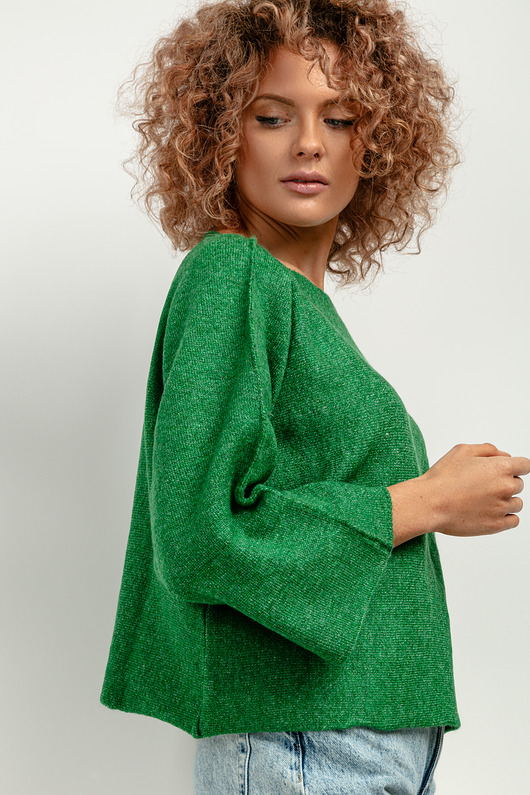 swetry damskie  Luźny sweter z szerokim rękawem, T418, one size