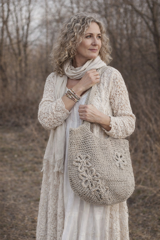 torby na ramię Torba ze sznurka lnianego