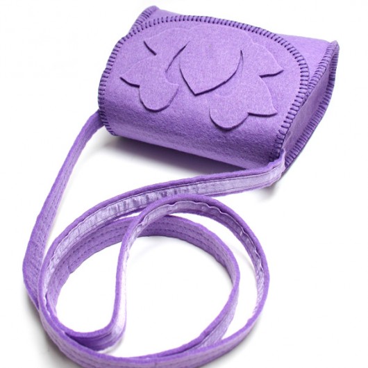 torebka filc3D liliowy trapez alter trendy mody