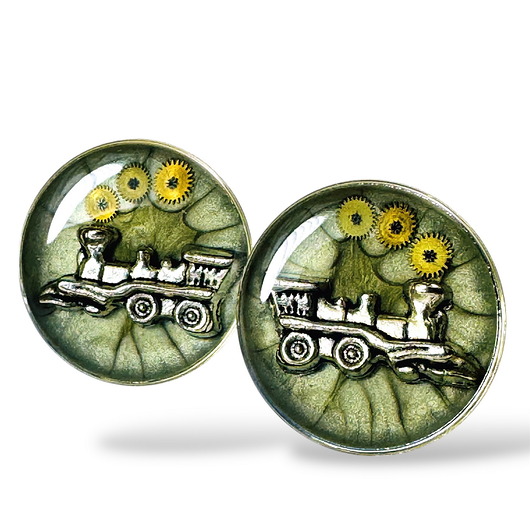 spinki do mankietów Spinki do mankietów - CHOO-CHOO I - pociąg, kolej