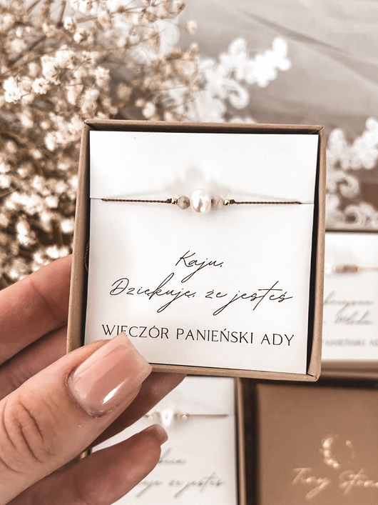bransoletki z kamieni naturalnych Bransoletki Team Bride  medium prezent wieczór panieński
