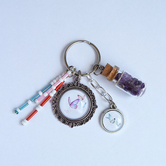 breloki Breloczek - Motyle, ametyst