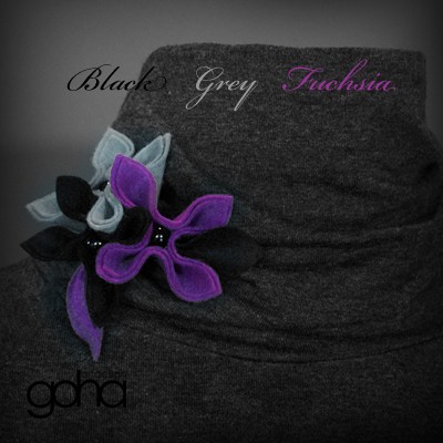Black&Grey&Fuc... Biżuteria Autorska FlowerFelt Design