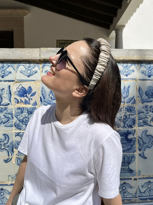 opaski do włosów Jedwabna marszczona opaska Suzi