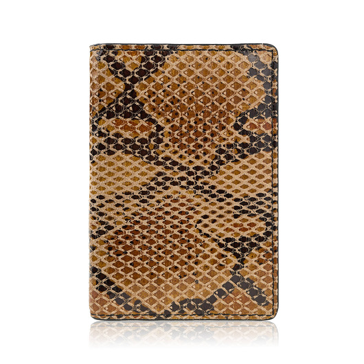 pokrowce i etui - różne Etui na karty skóra naturalna z wężowym printem eleganckie RFID Paolo Peruzzi
