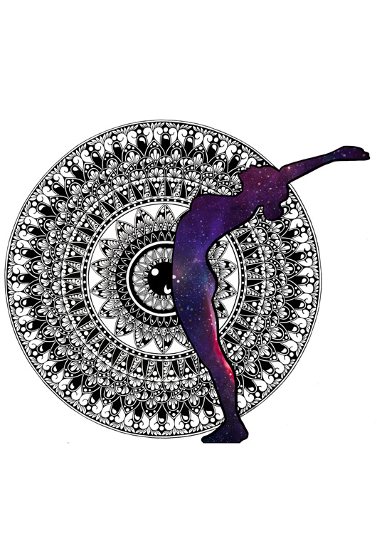 grafiki i ilustracje Mandala Hastauttanasana 2