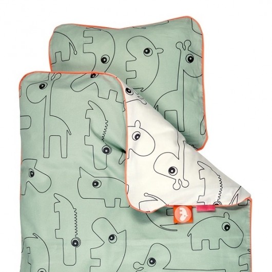 Pościel dziecięca Contour 140x100 zielona MIA home